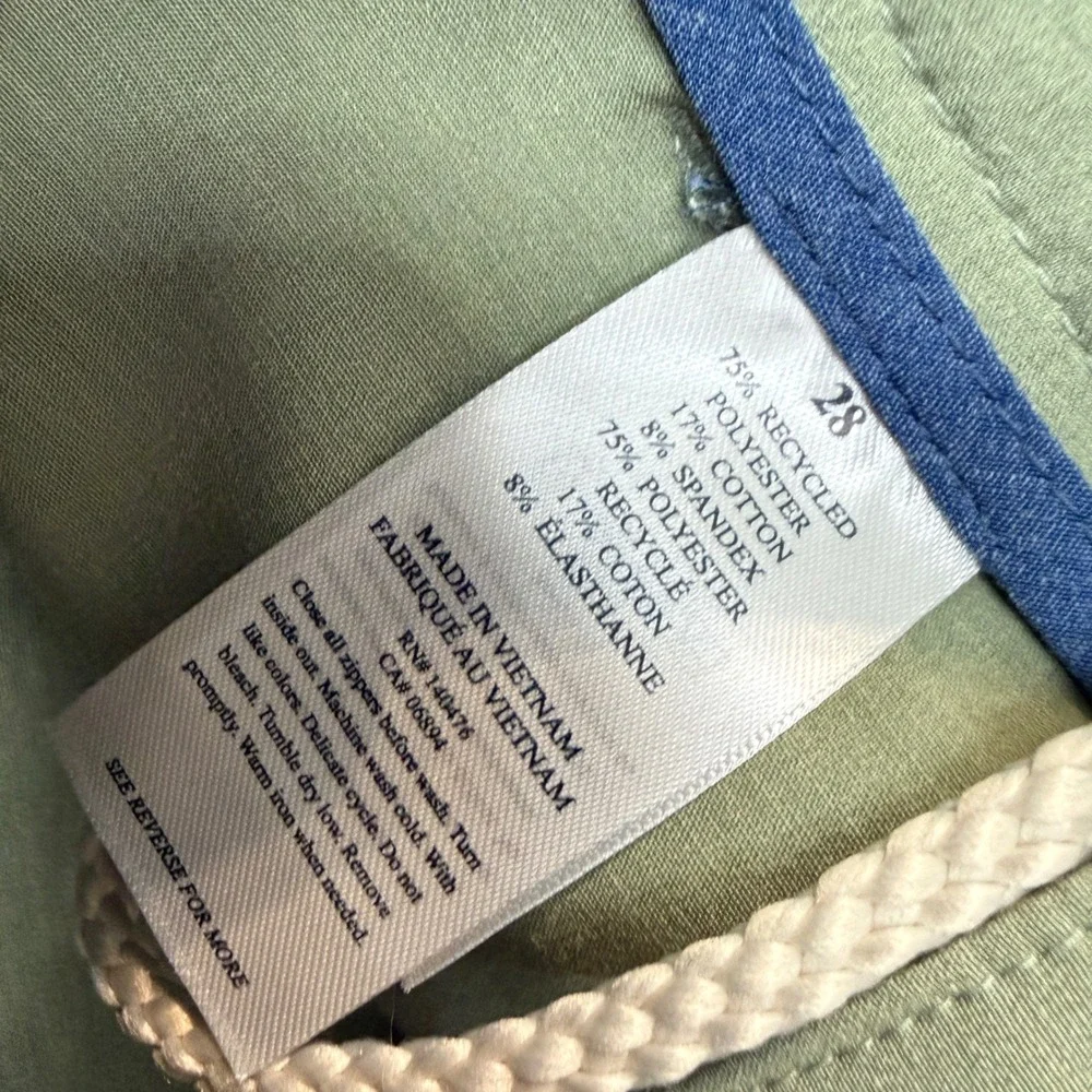 Huckberry‎ Faherty All Day Shorts Mens 28 Green Hybrid Chino Stretch MSC0012